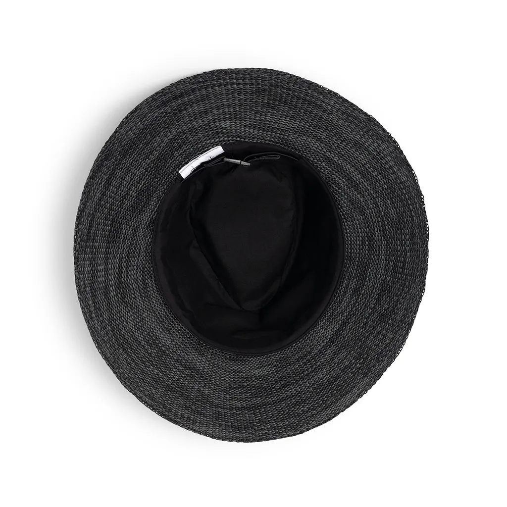 Caroline Wash & Wear Fedora - Mixed Black