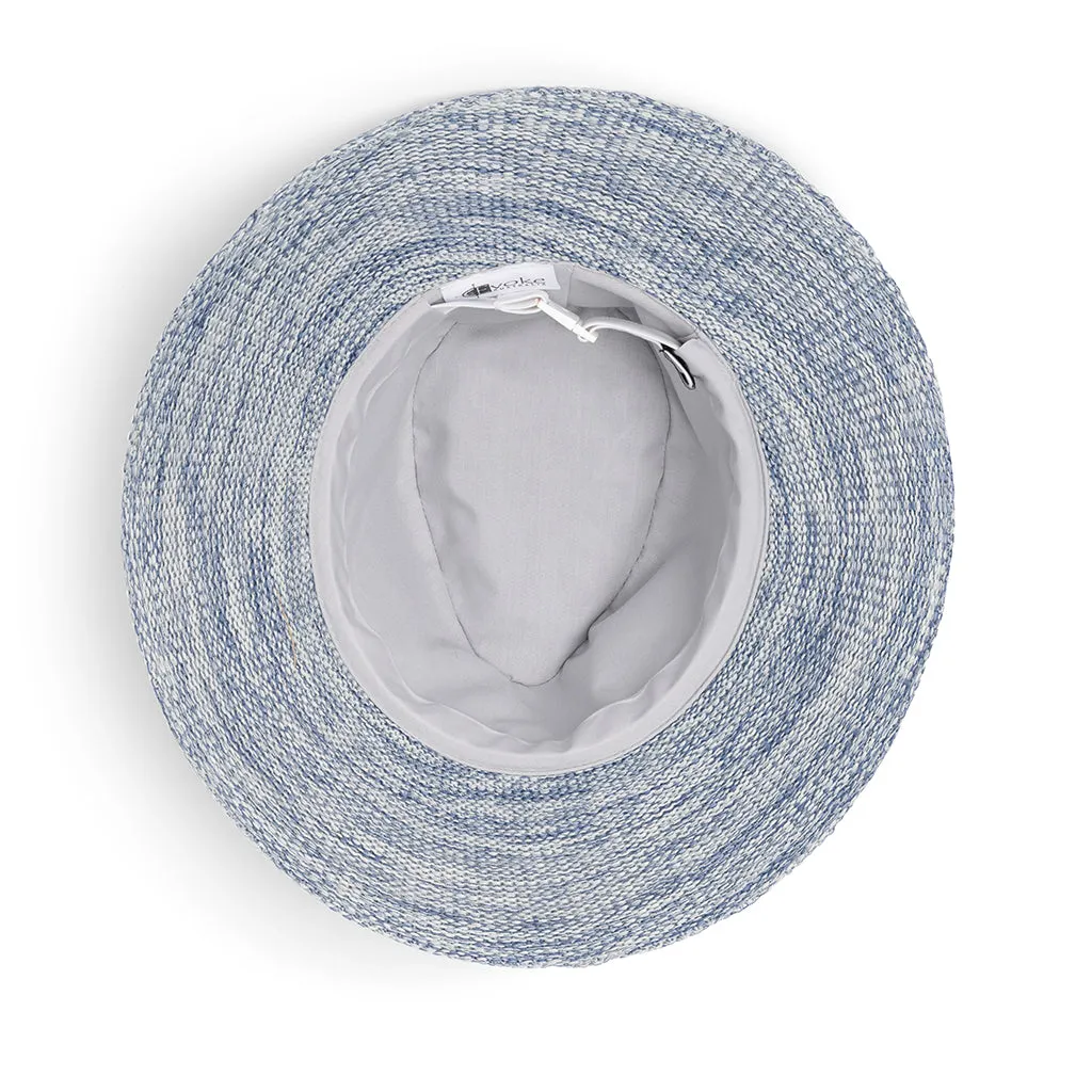 Caroline Wash & Wear Fedora - Mixed Blue