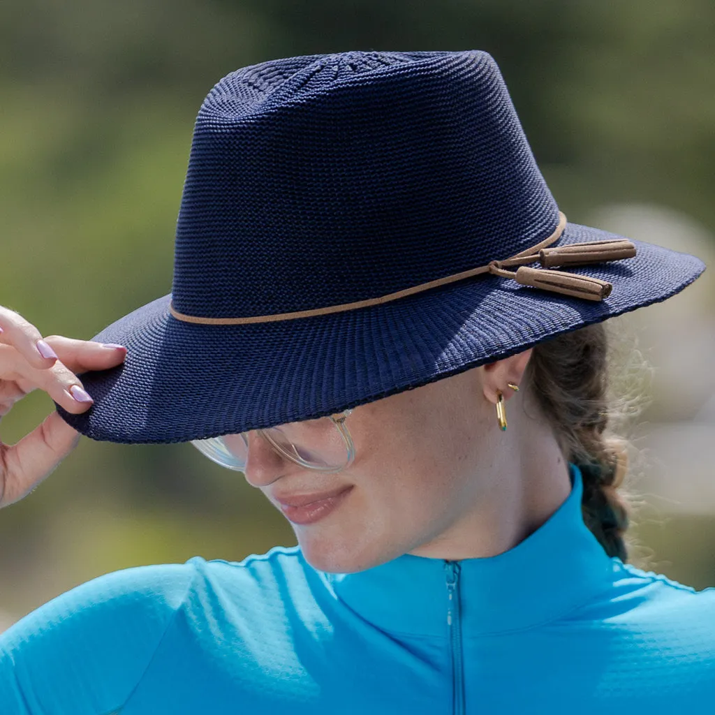Caroline Wash & Wear Fedora - Navy