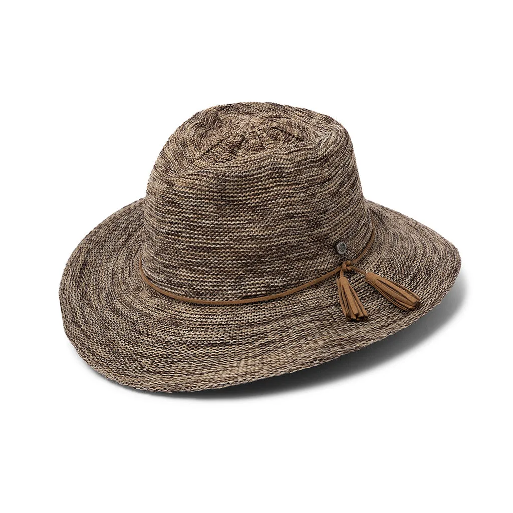 Caroline Wash & Wear Fedora - Suede