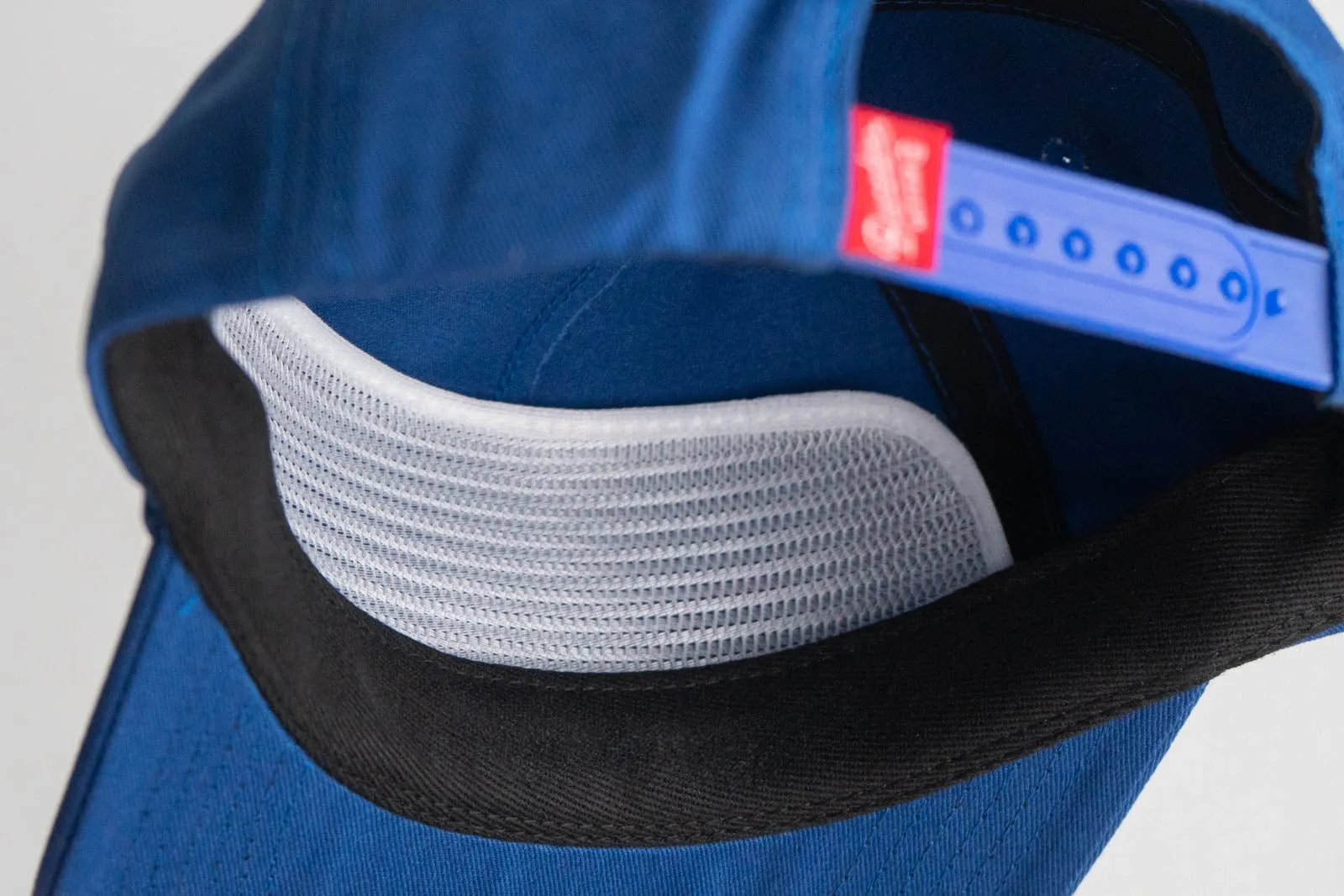‘Checker Moto’ Unstructured 5 panel Hat - Royal Blue