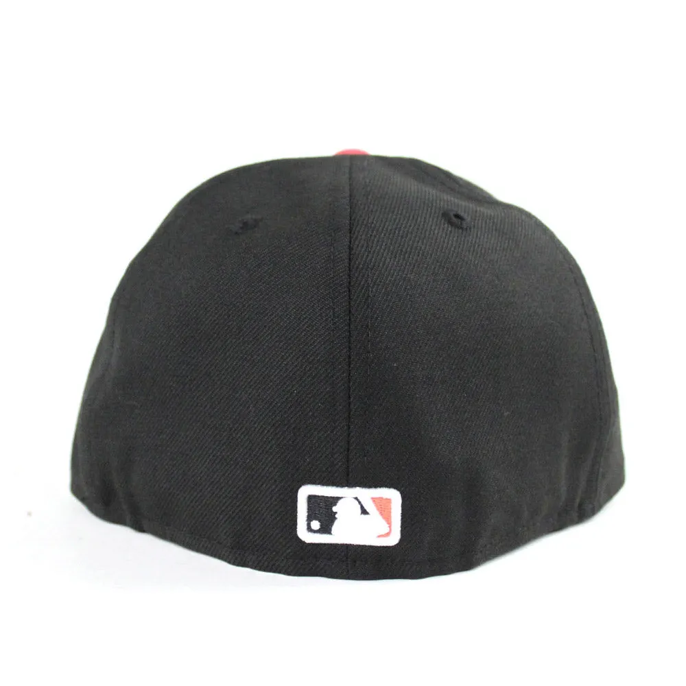 Chicago Cubs New Era 59Fifty Fitted Hat (Air Jordan RETRO 6 Black Infrared Gray Under Brim)