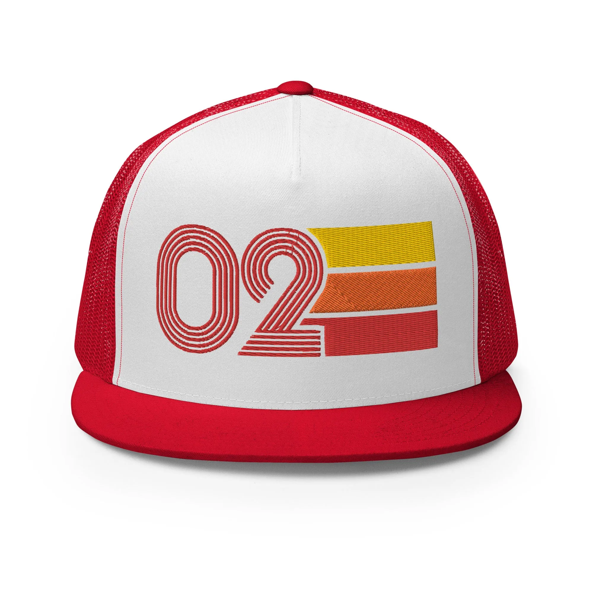 Classic Retro 2002 Flat Bill Trucker Cap