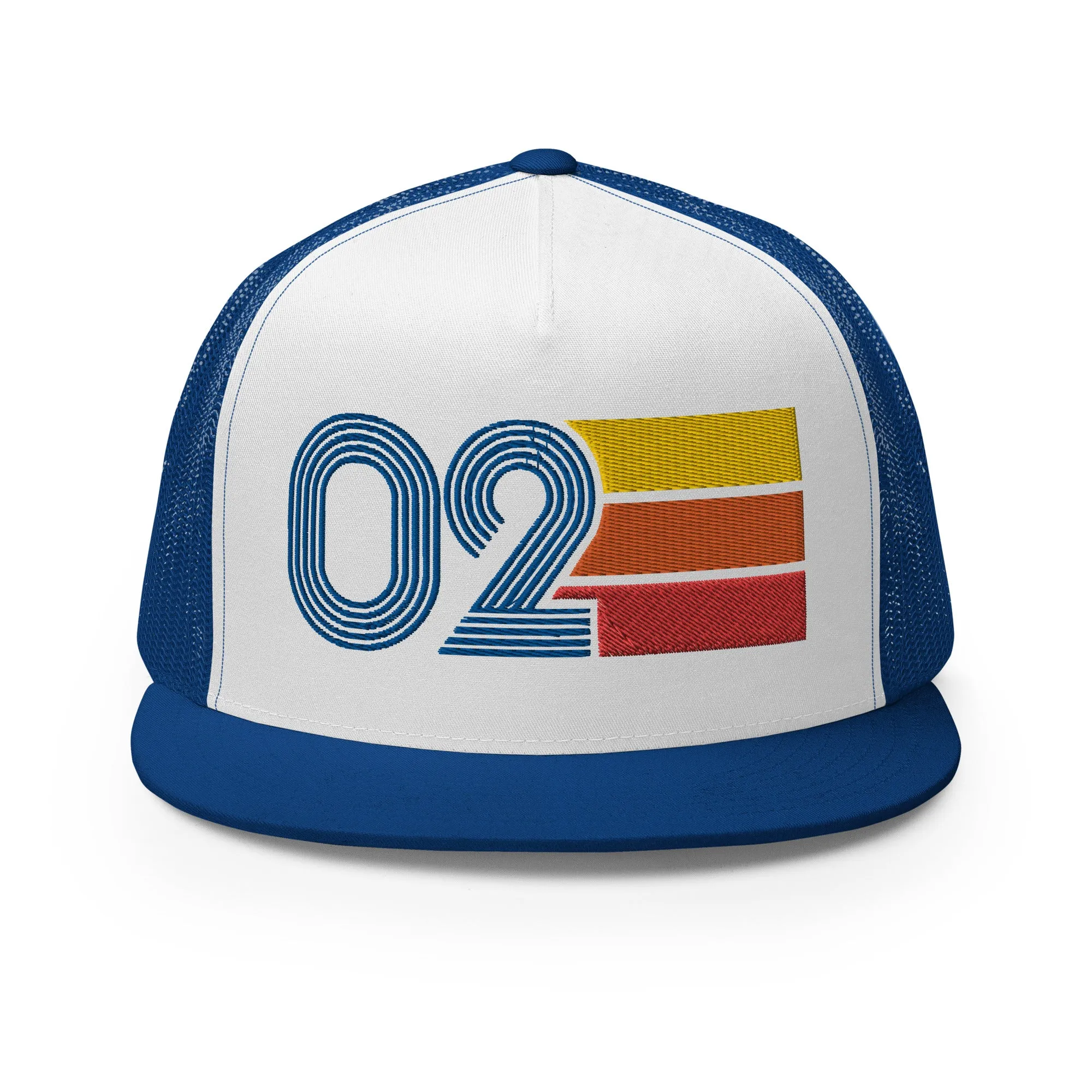 Classic Retro 2002 Flat Bill Trucker Cap