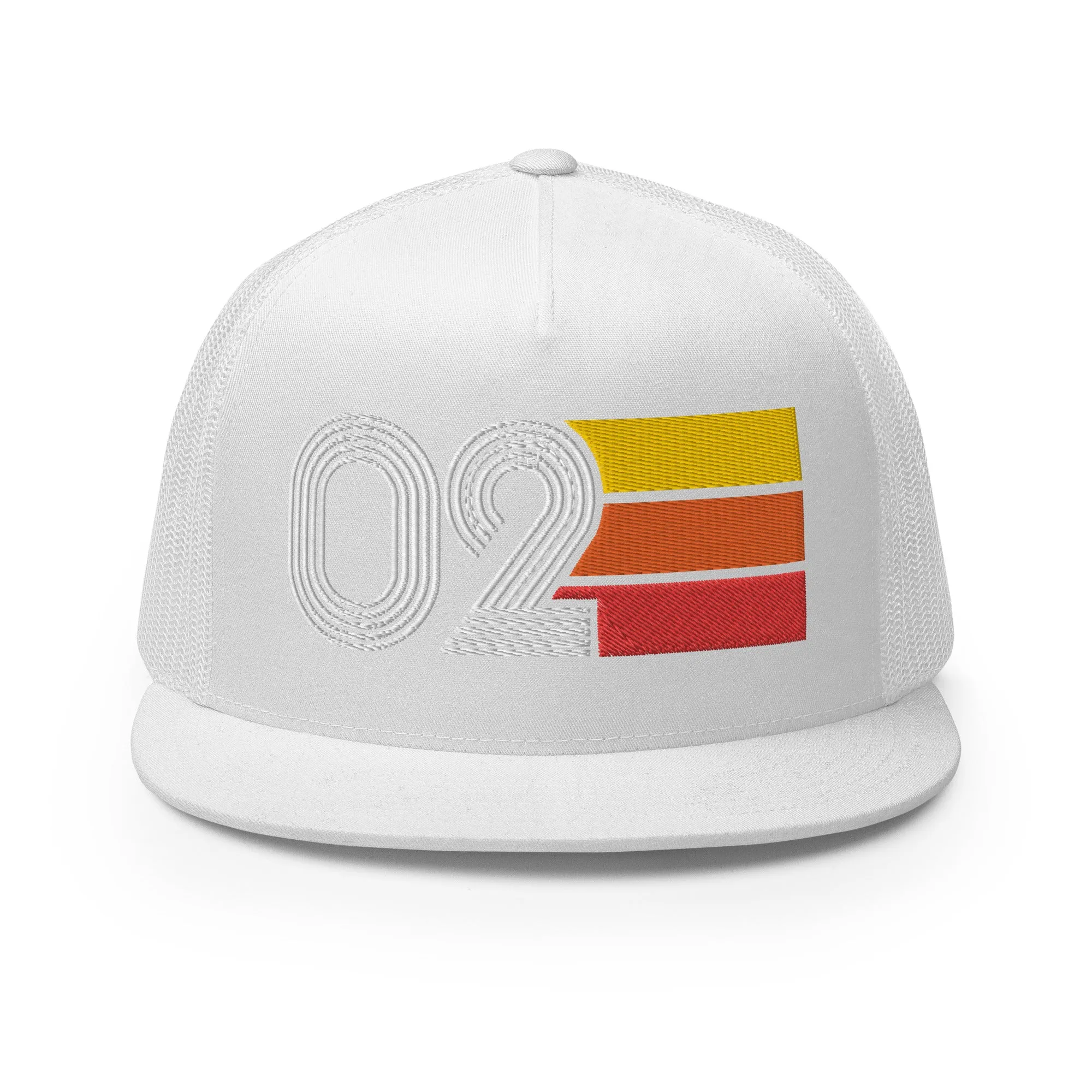 Classic Retro 2002 Flat Bill Trucker Cap