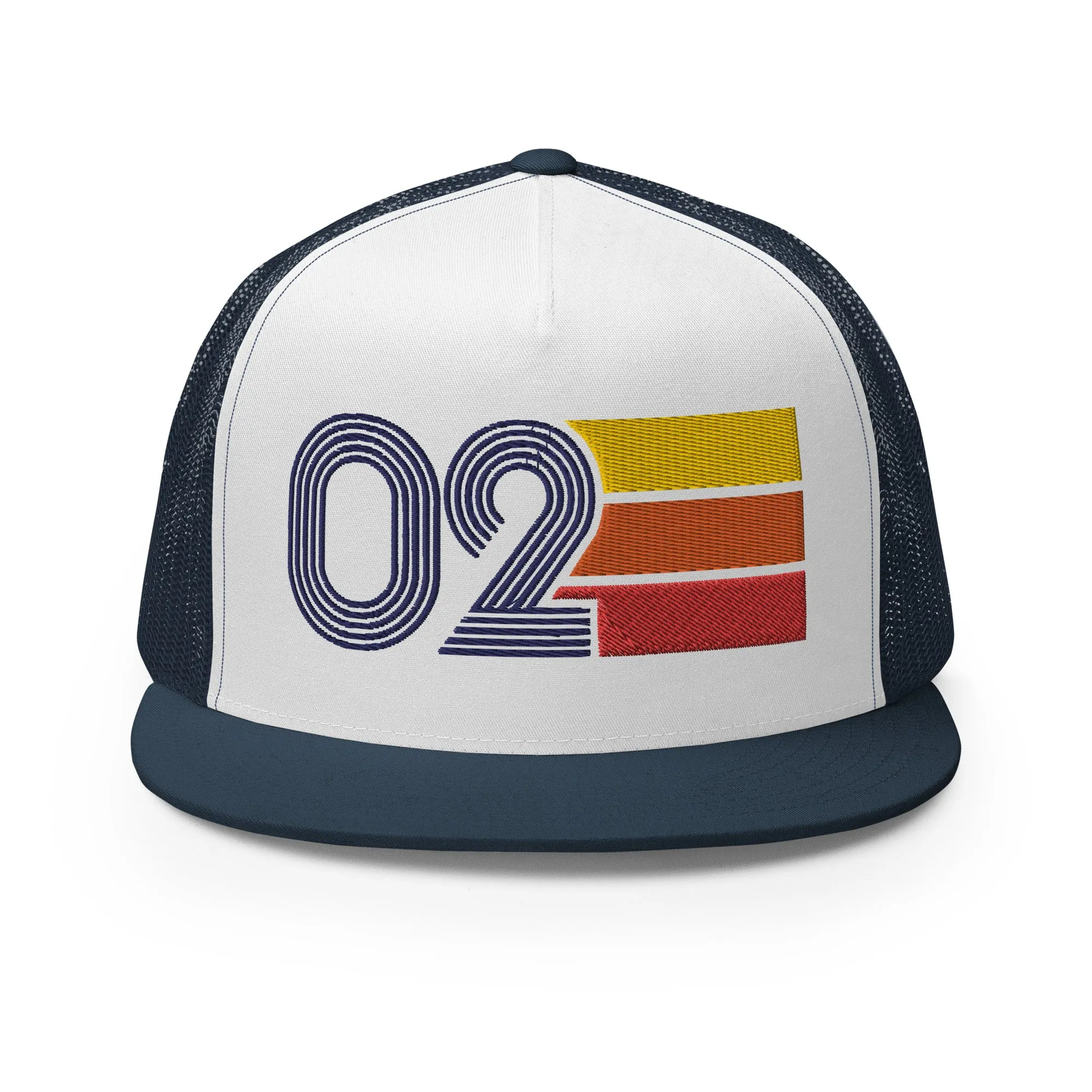 Classic Retro 2002 Flat Bill Trucker Cap