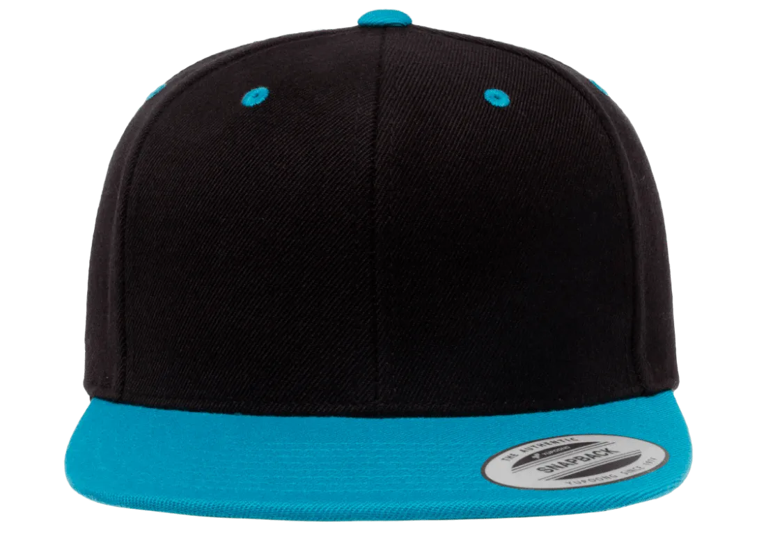 Classics Blank Snapback Cap Black/Teal