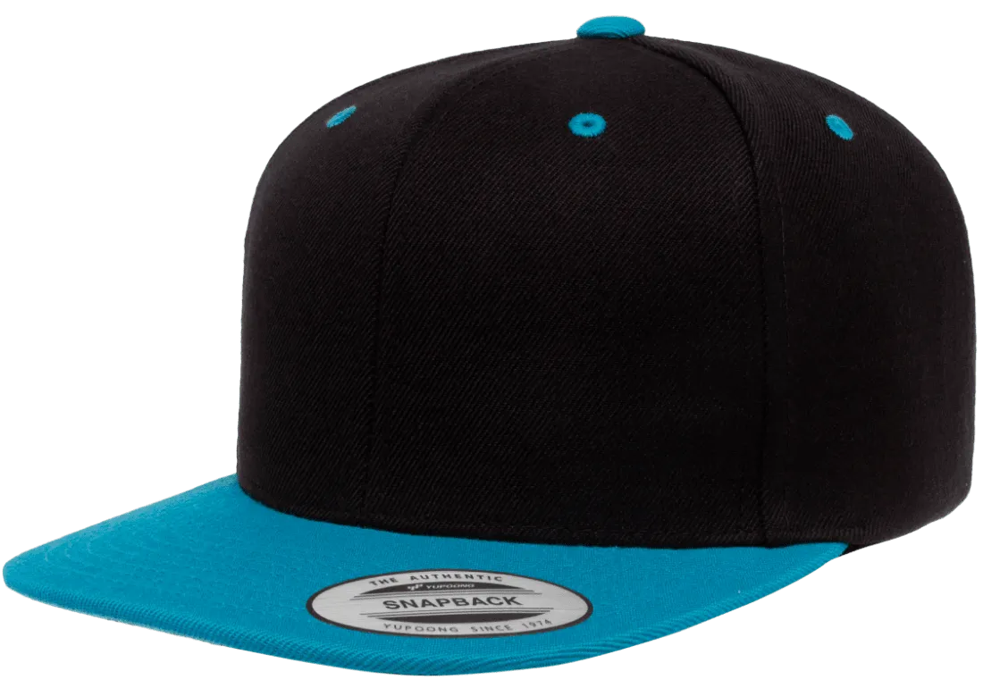 Classics Blank Snapback Cap Black/Teal