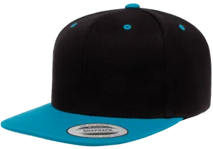Classics Blank Snapback Cap Black/Teal