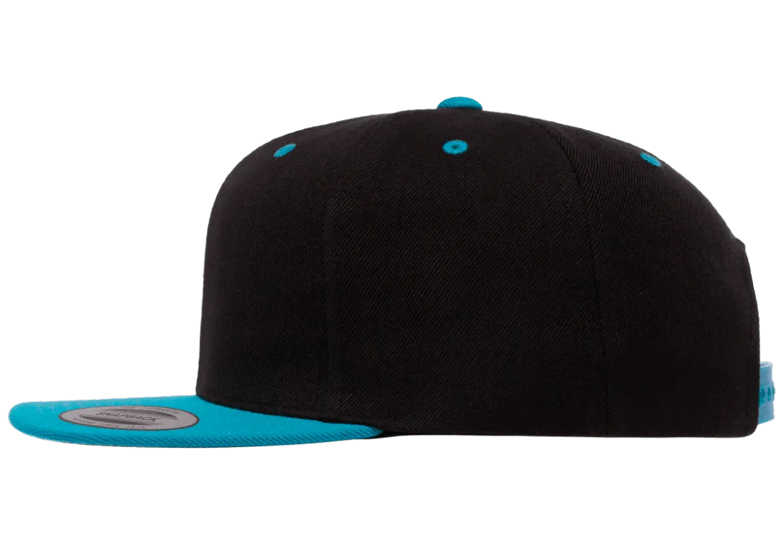 Classics Blank Snapback Cap Black/Teal
