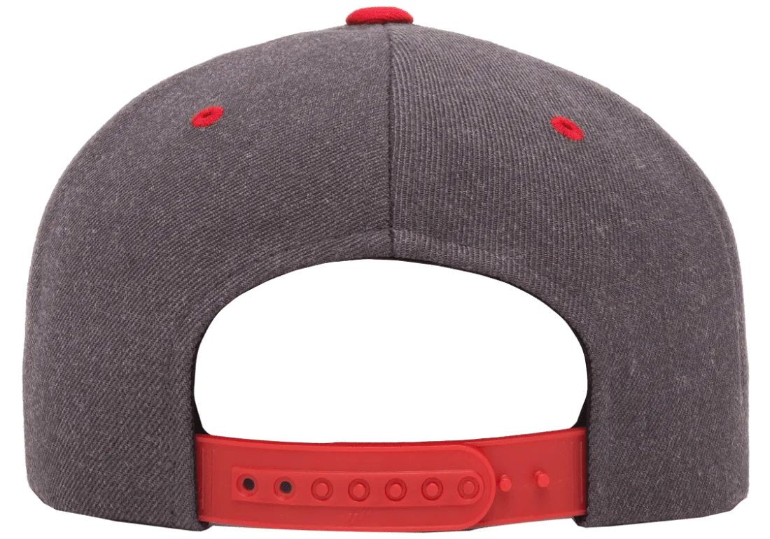 Classics Blank Snapback Cap Dark Heather/Red