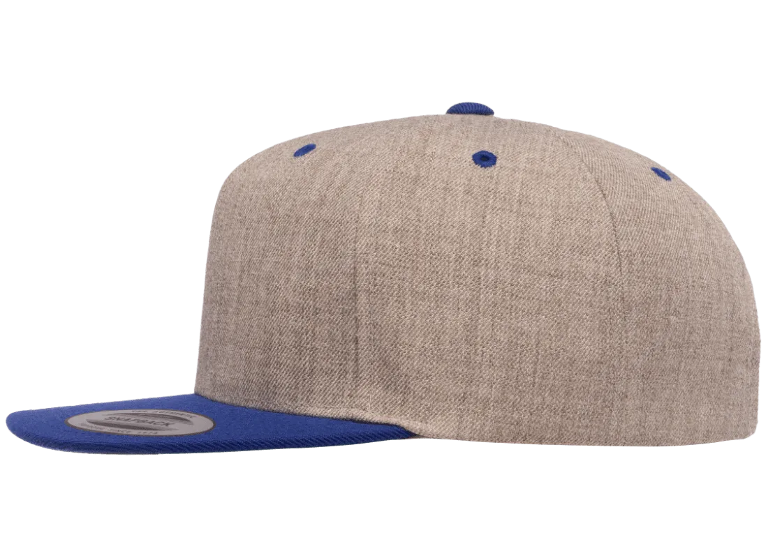 Classics Blank Snapback Cap Heather/Royal