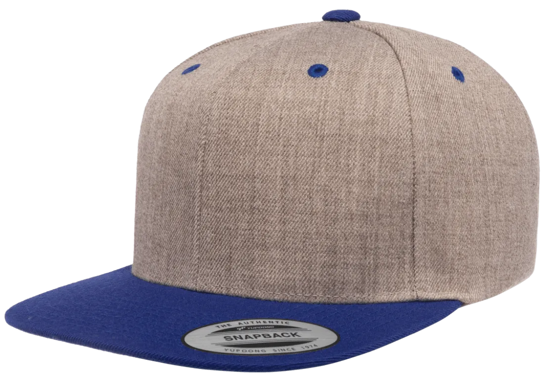 Classics Blank Snapback Cap Heather/Royal