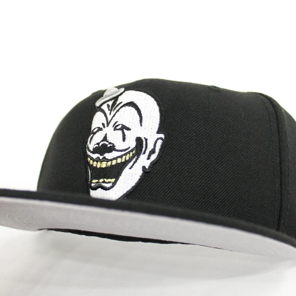 Clown Face New Era 59fifty Fitted Hat (Black M Gold Gray Under Brim)