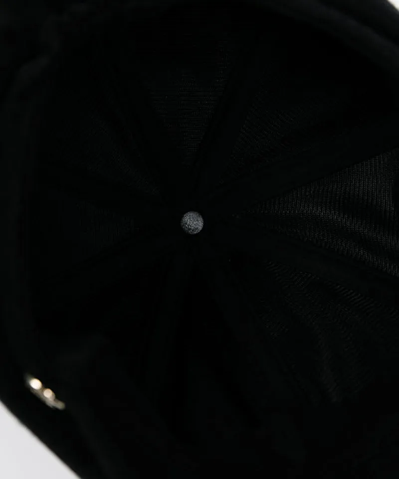 CREVE NINE: Leather Rope Marine Cap - Black