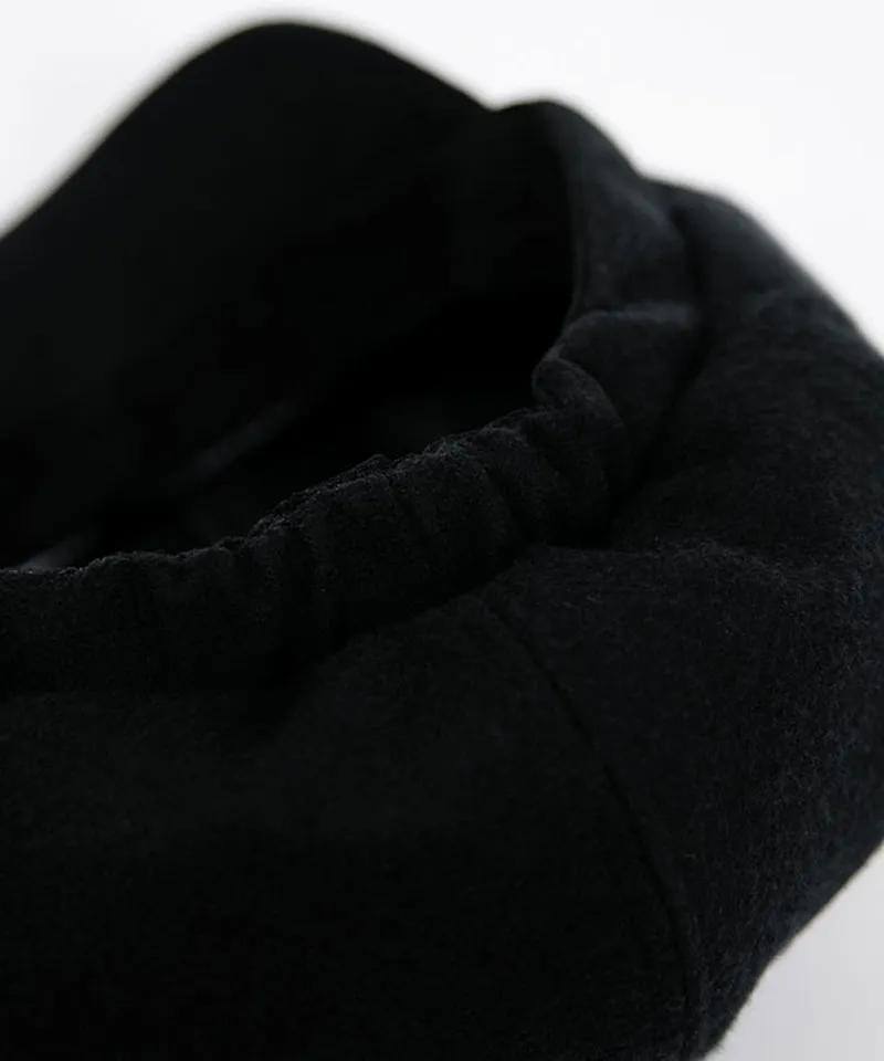 CREVE NINE: Leather Rope Marine Cap - Black