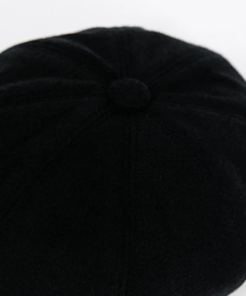 CREVE NINE: Leather Rope Marine Cap - Black