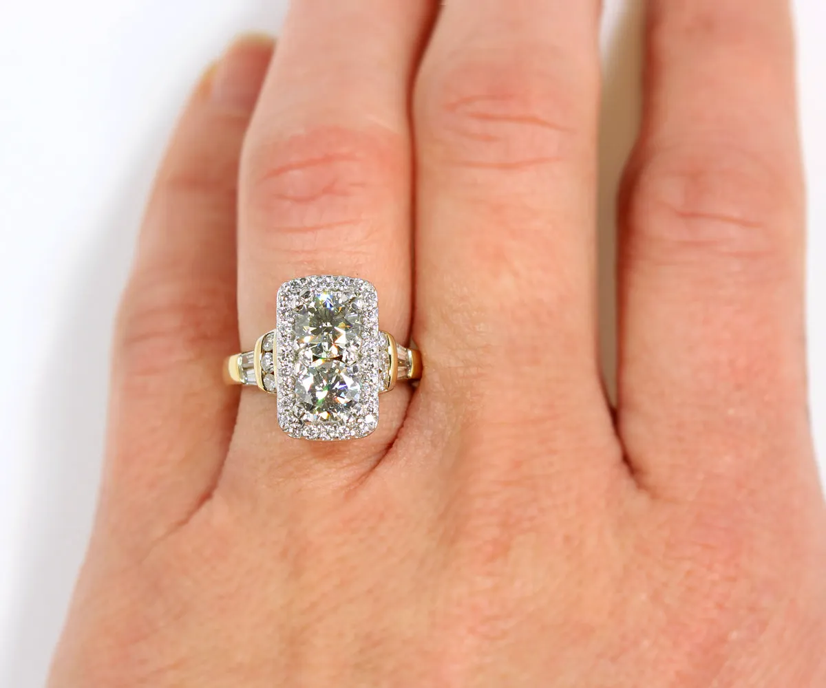 Cushion Double Halo Wedding Ring Redesign