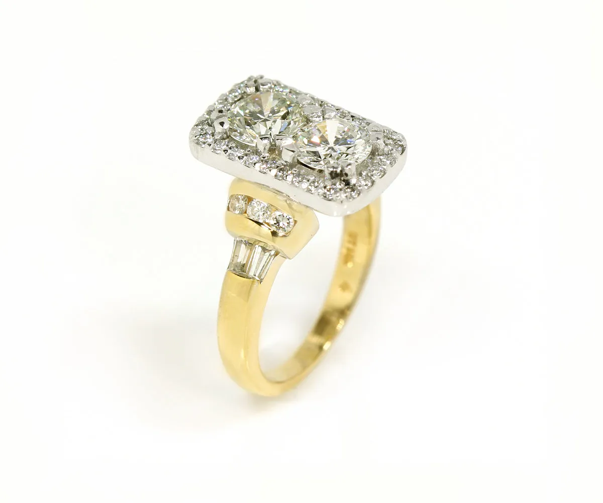 Cushion Double Halo Wedding Ring Redesign
