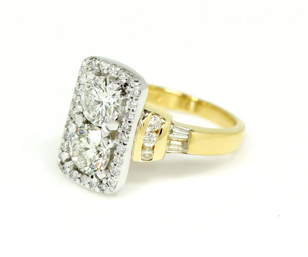 Cushion Double Halo Wedding Ring Redesign