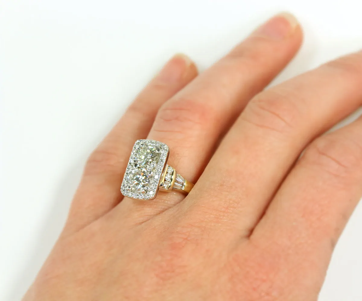 Cushion Double Halo Wedding Ring Redesign