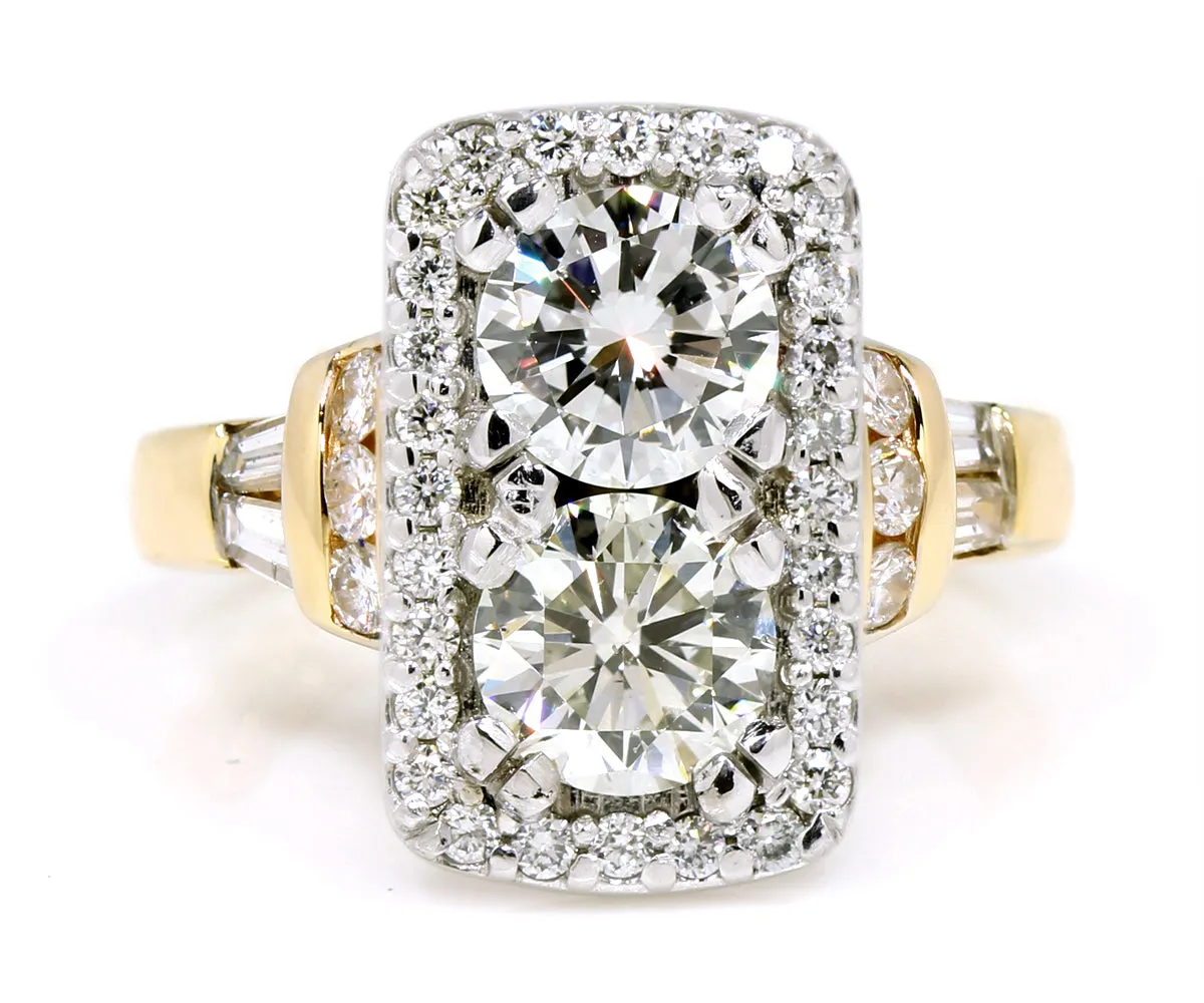 Cushion Double Halo Wedding Ring Redesign