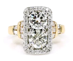 Cushion Double Halo Wedding Ring Redesign
