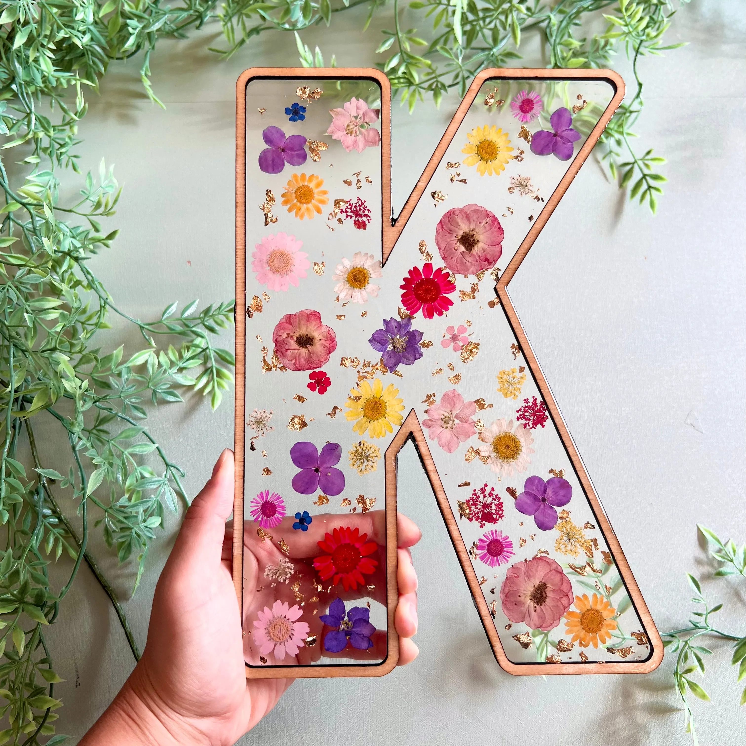 Custom Pressed Flower Letters - Made to Order