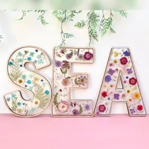 Custom Pressed Flower Letters - Made to Order
