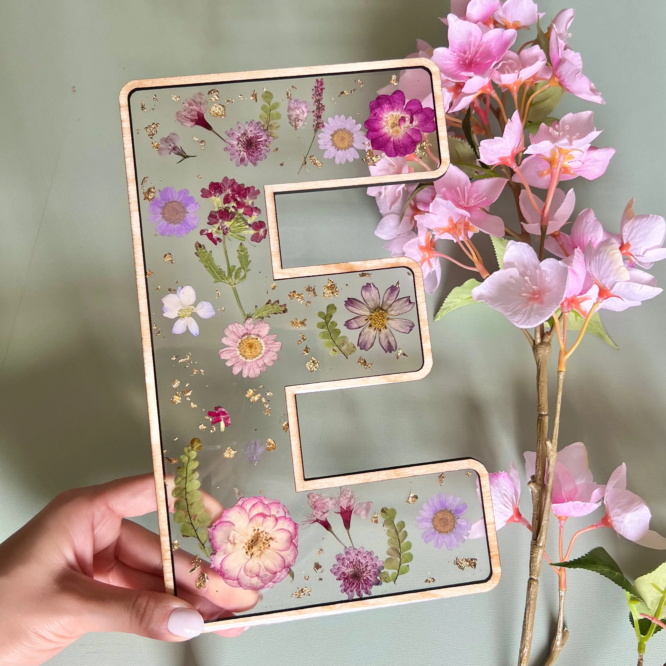 Custom Pressed Flower Letters - Made to Order