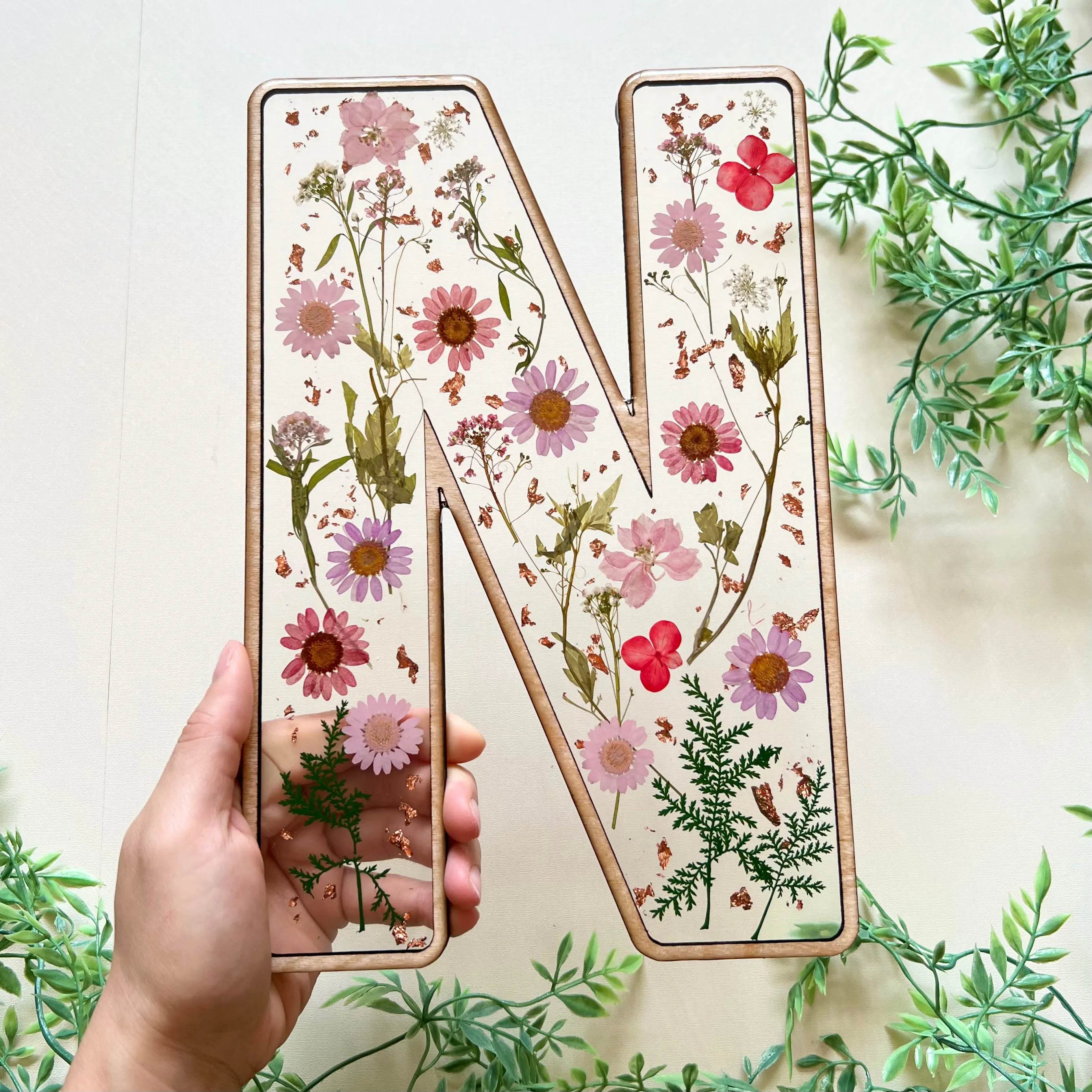 Custom Pressed Flower Letters - Made to Order