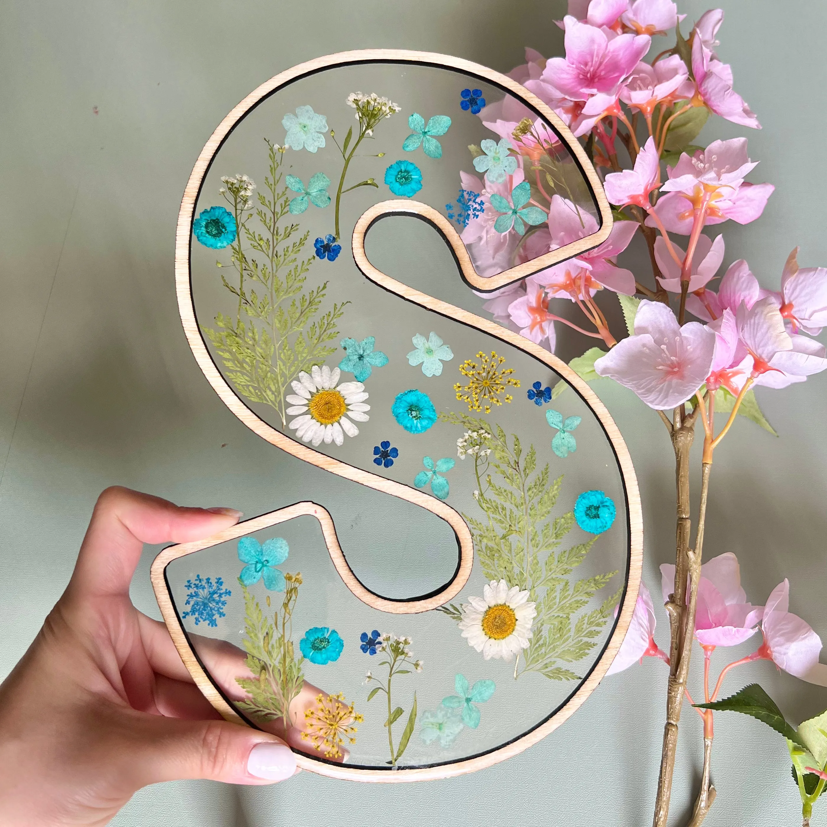 Custom Pressed Flower Letters - Made to Order