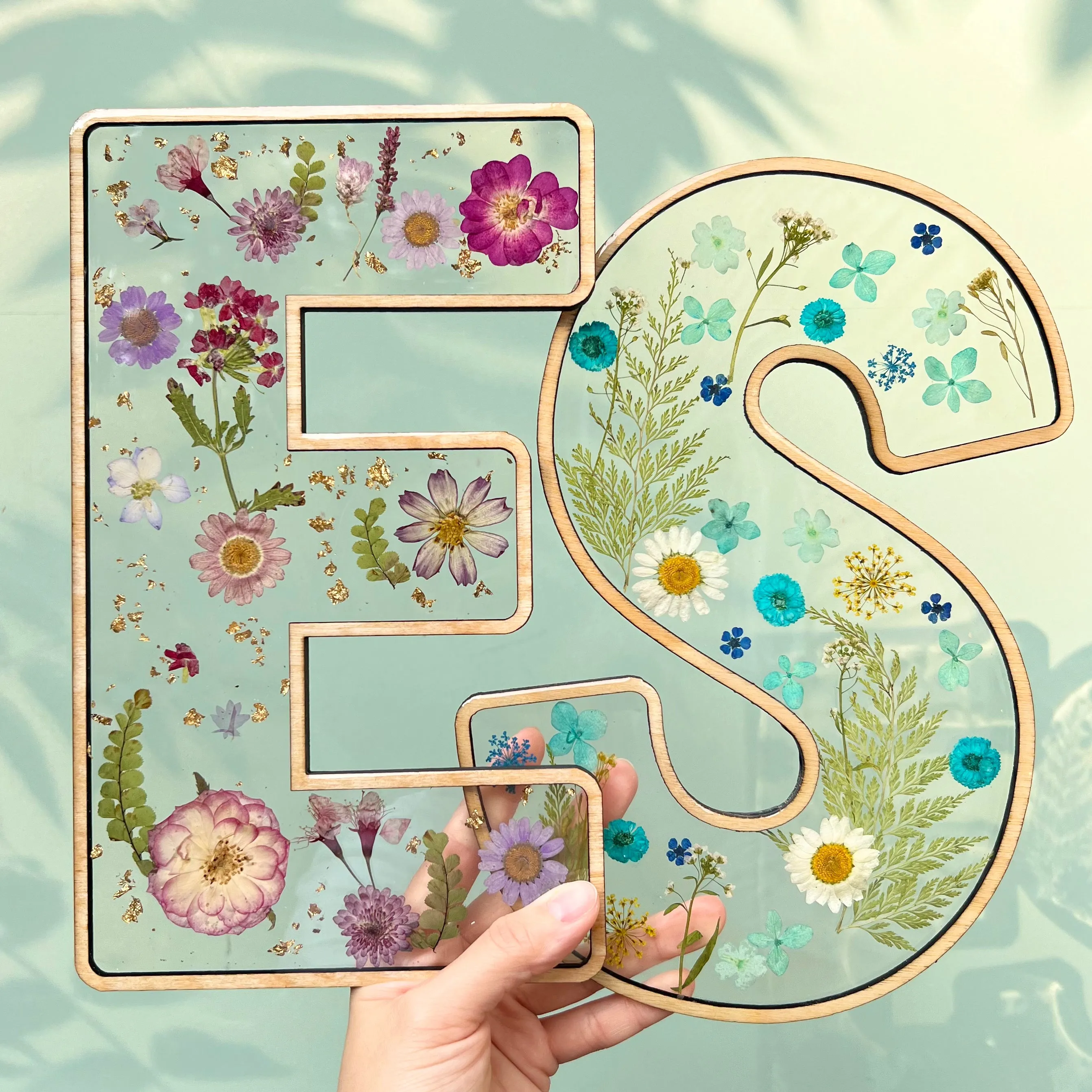 Custom Pressed Flower Letters - Made to Order