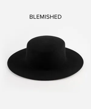 Dahlia Boater - Black BLEMISHED