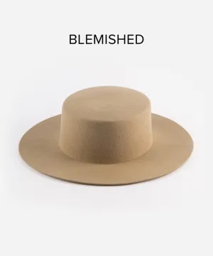 Dahlia Boater - Tan BLEMISHED