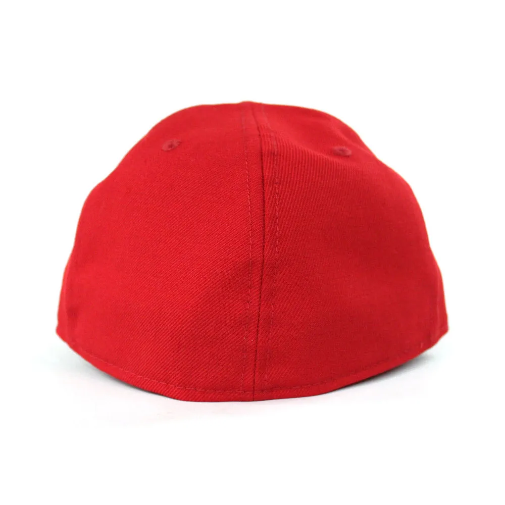 Day of the Dead SUGAR SKULL 59Fifty New Era Fitted Hat (Red Glow in the Dark Gray Under Brim)