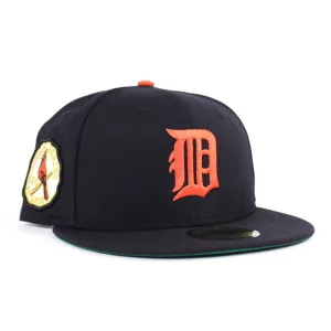 Detroit Tigers 1934 World Series New Era 59Fifty Fitted Hat (Orange Navy Green Under Brim)