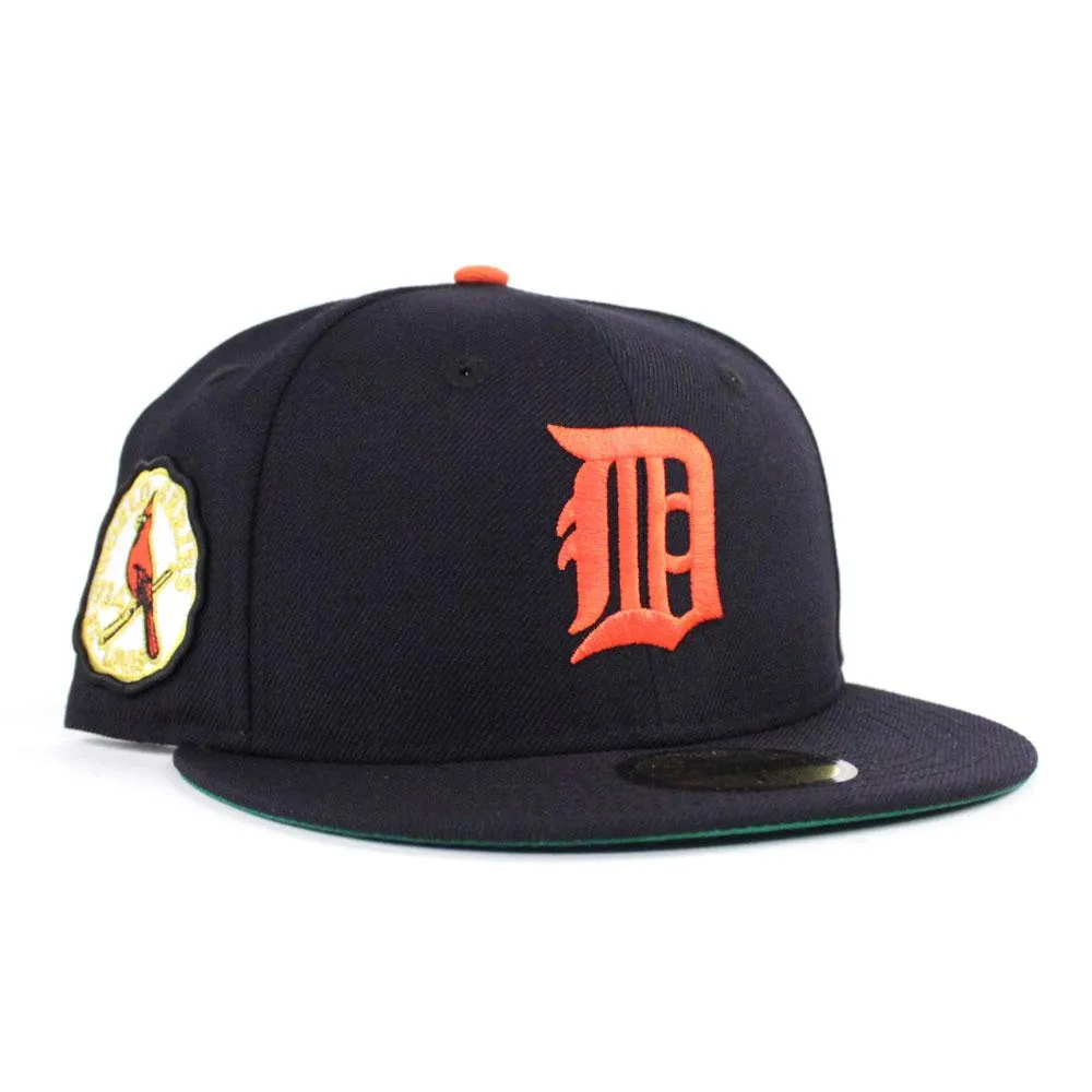 Detroit Tigers 1934 World Series New Era 59Fifty Fitted Hat (Orange Navy Green Under Brim)