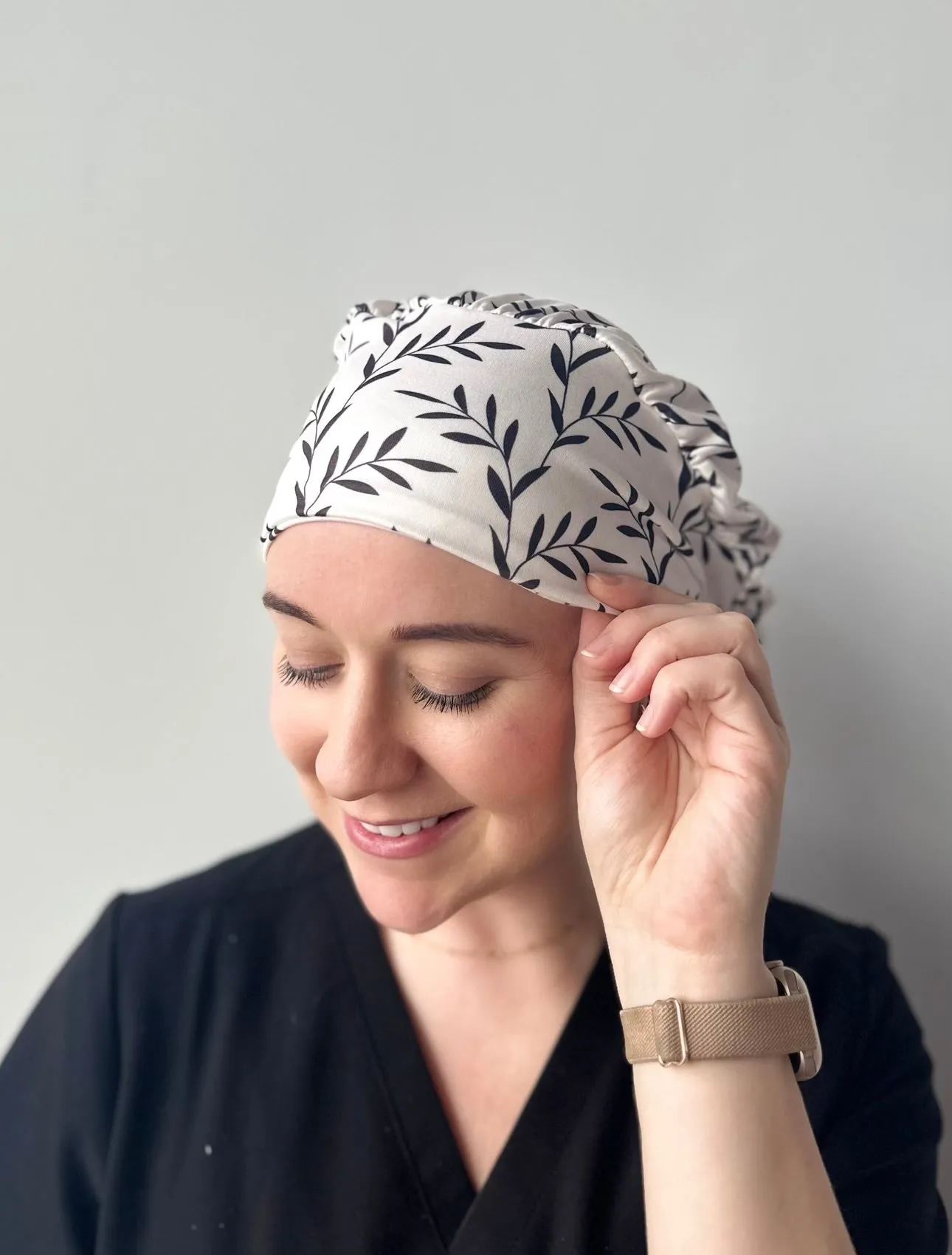 DuoStyle Scrub Hat - Black Twigs
