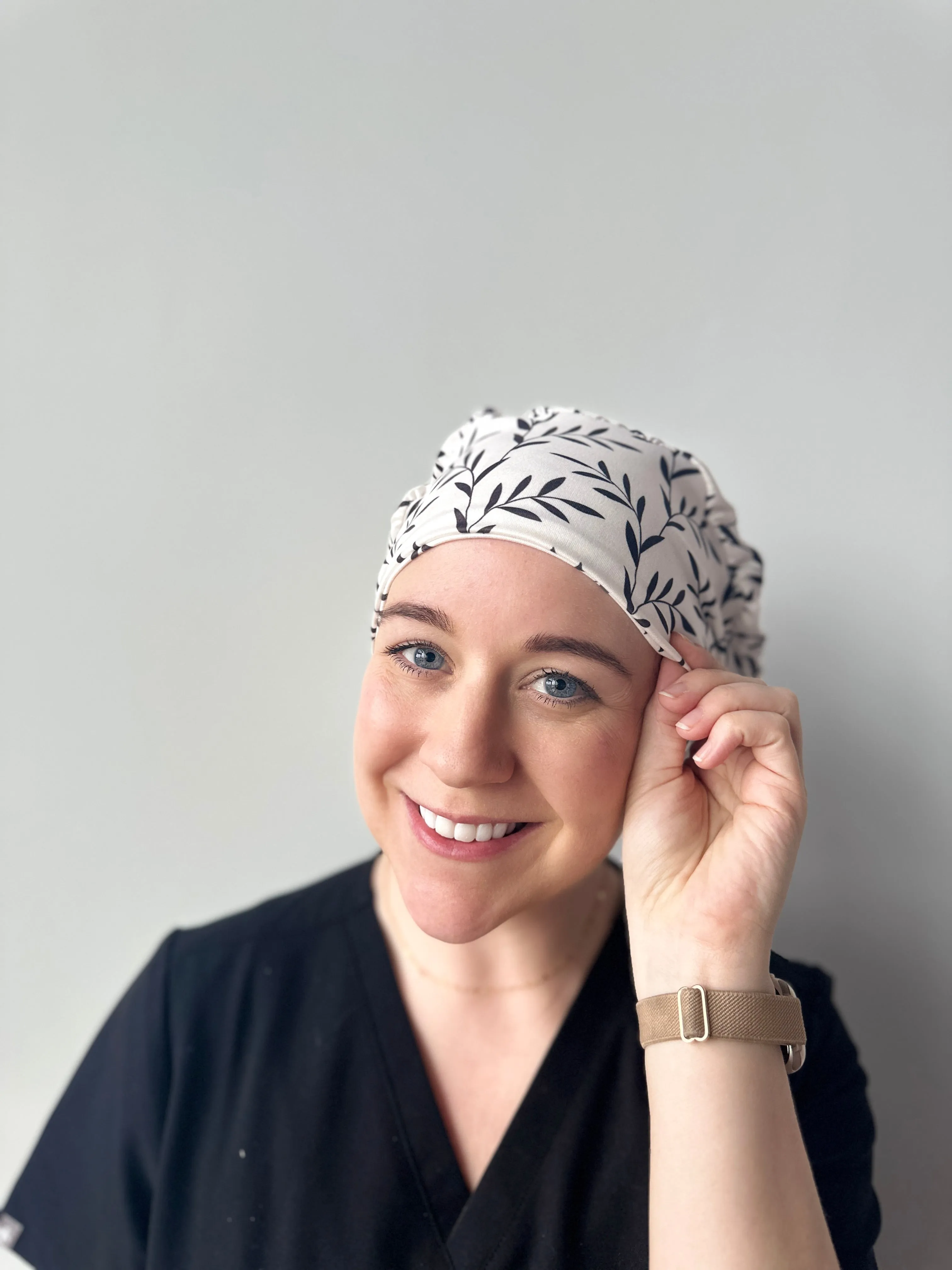 DuoStyle Scrub Hat - Black Twigs