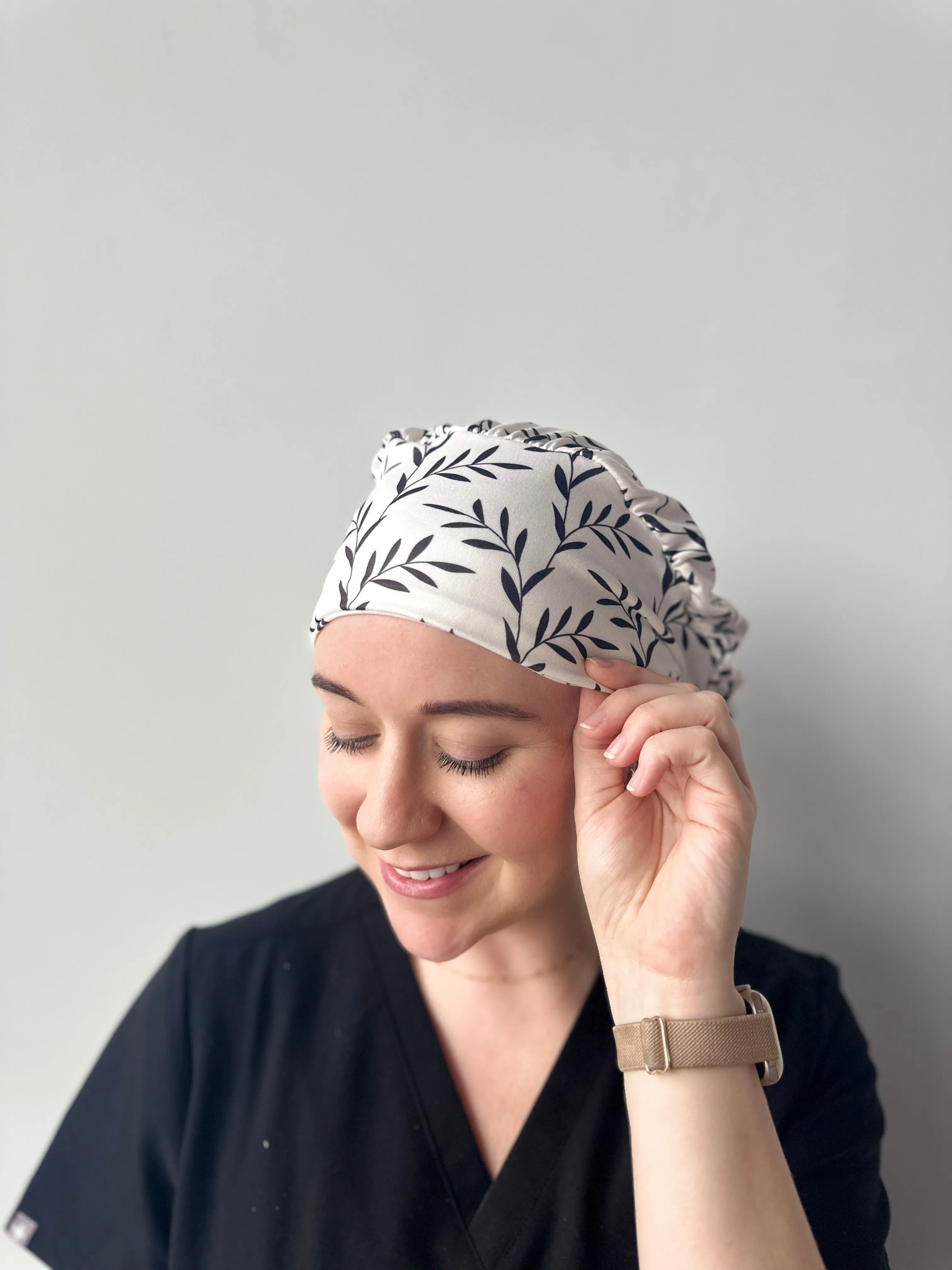 DuoStyle Scrub Hat - Black Twigs