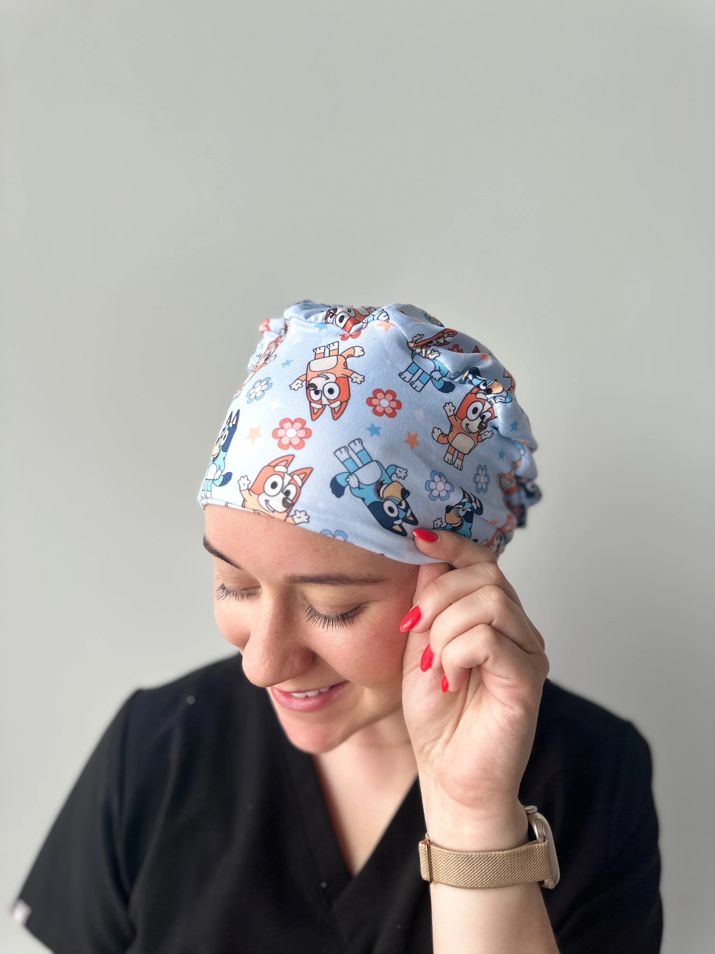 DuoStyle Scrub Hat - Blue Dog