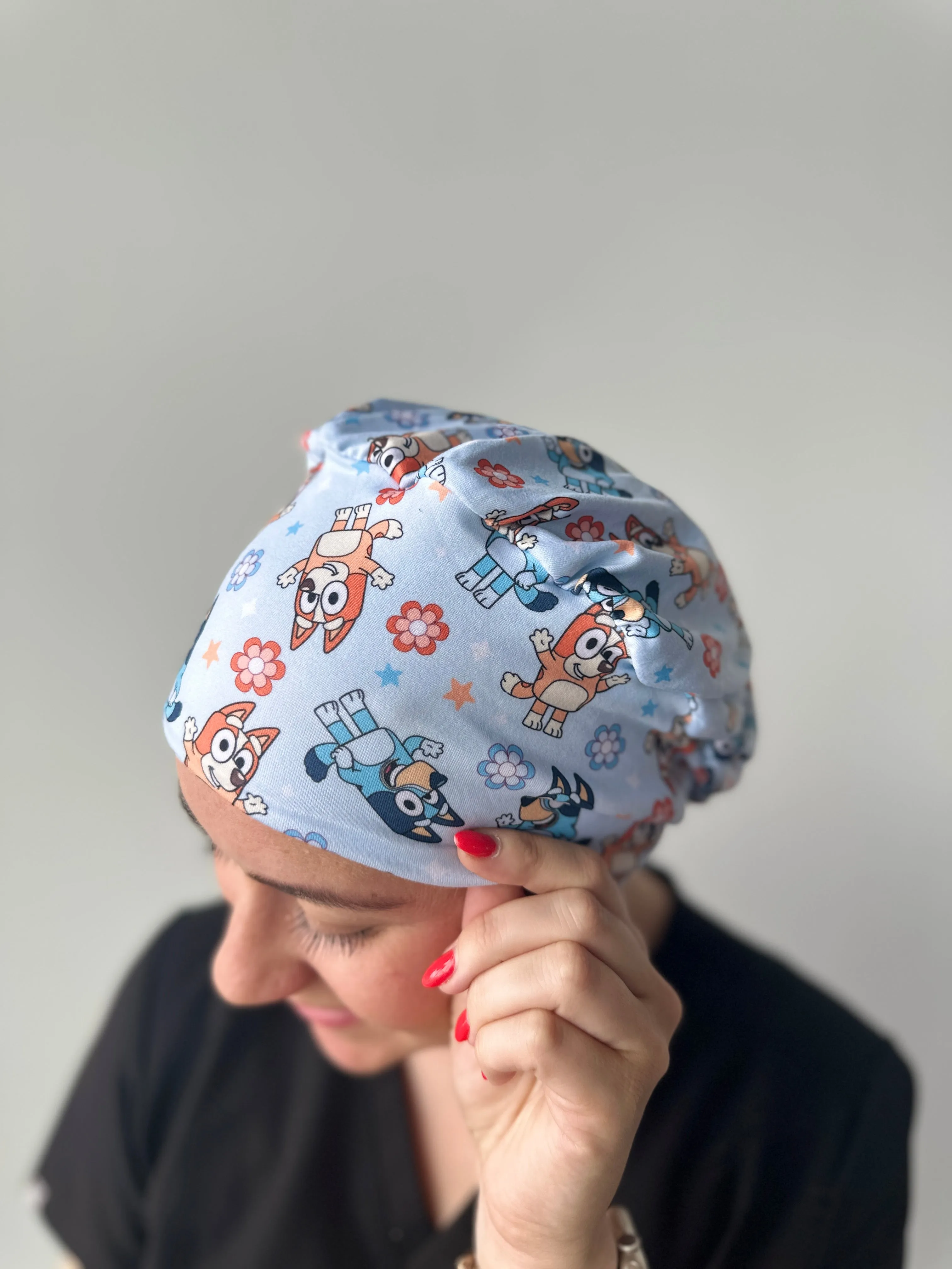 DuoStyle Scrub Hat - Blue Dog