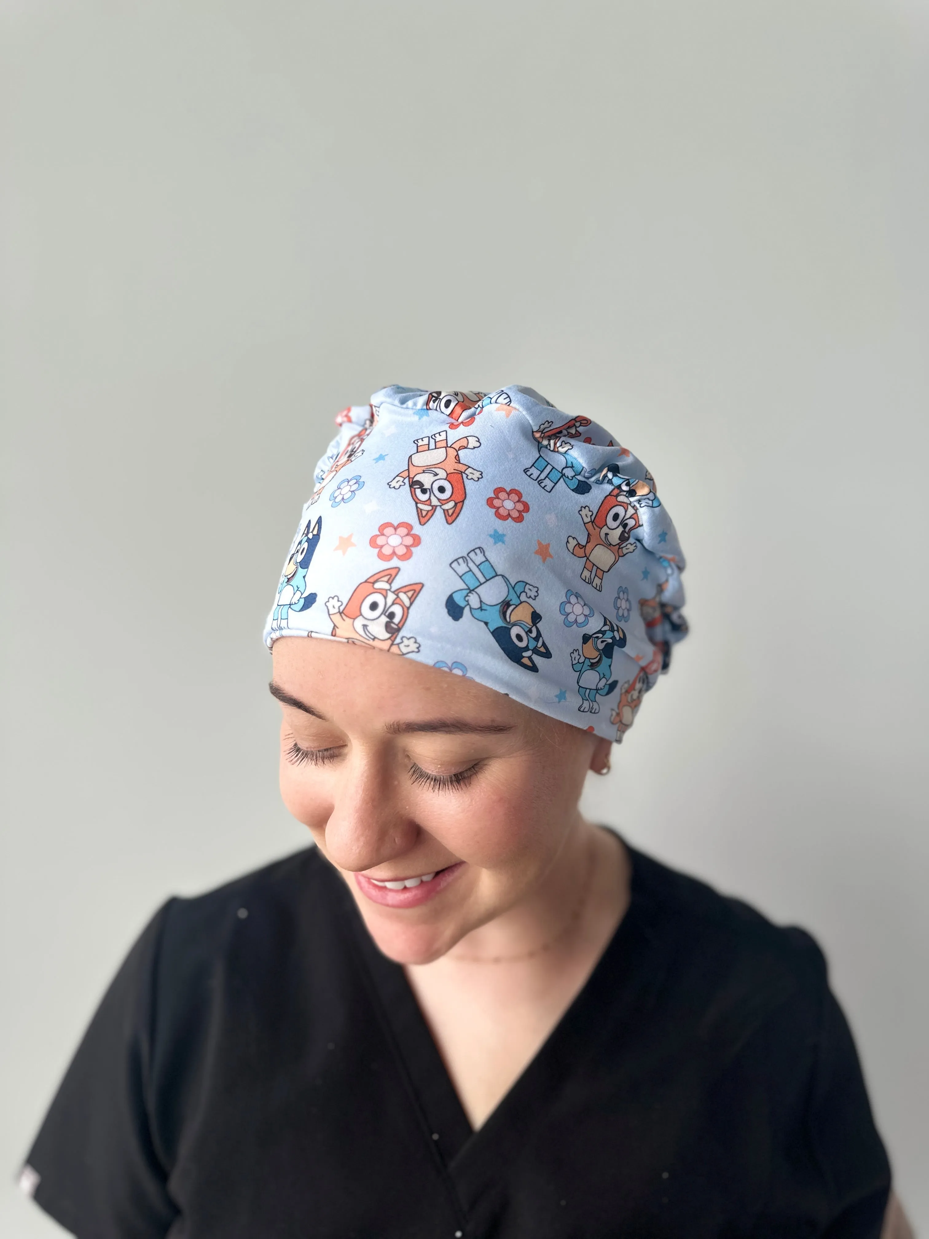 DuoStyle Scrub Hat - Blue Dog