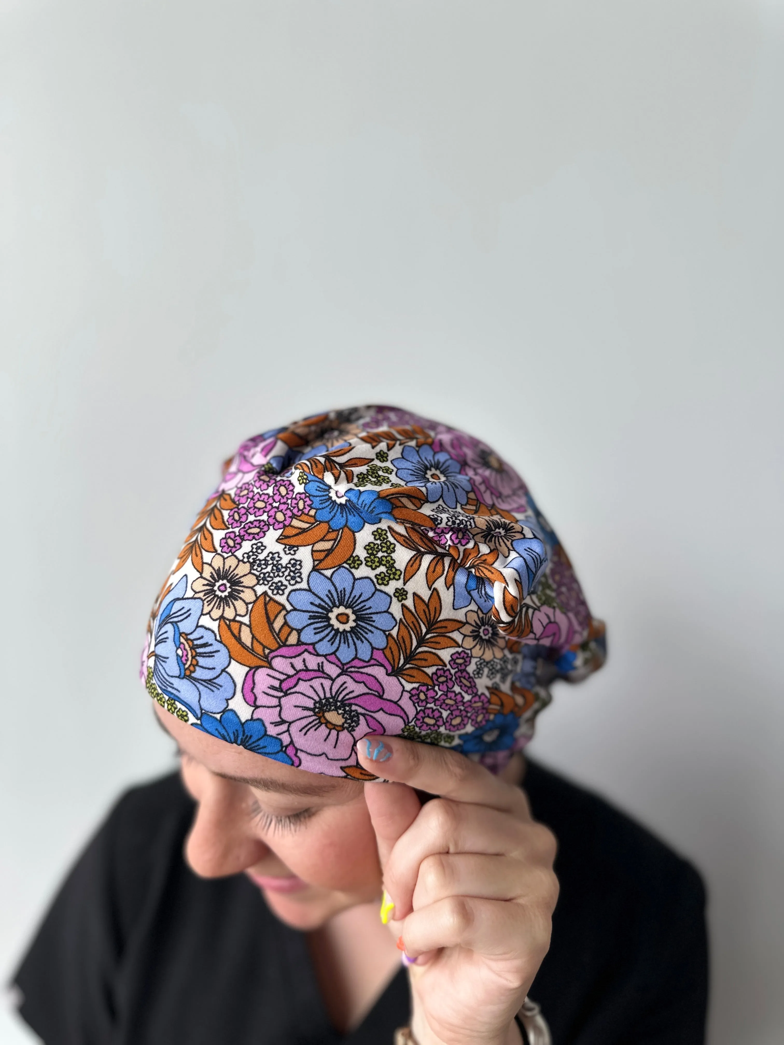DuoStyle Scrub Hat - Cool Floral