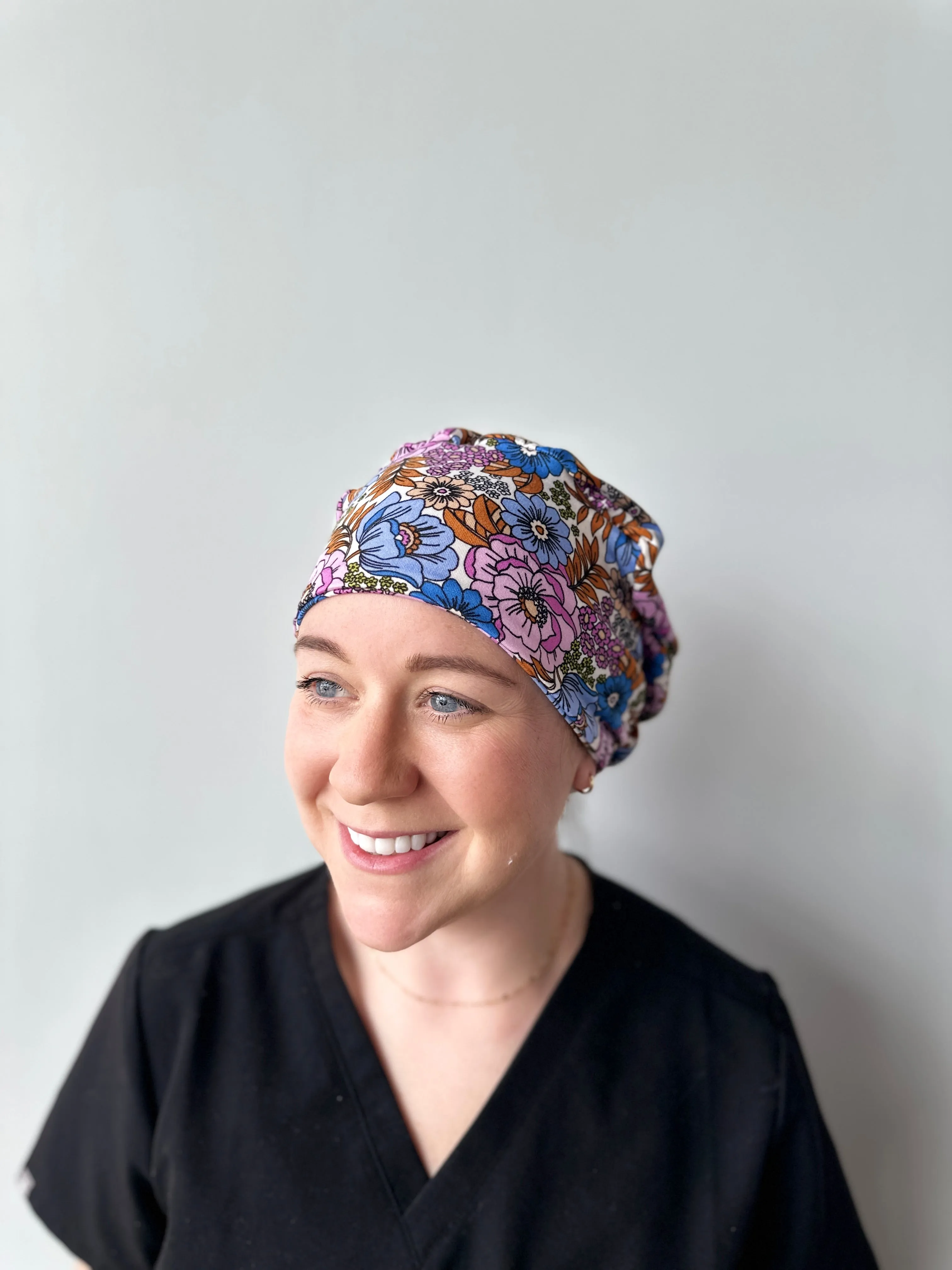DuoStyle Scrub Hat - Cool Floral