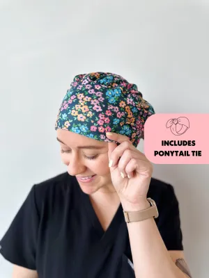 DuoStyle Scrub Hat - Garden Floral