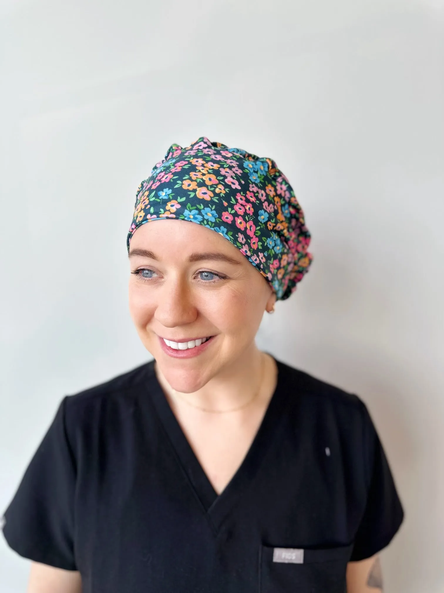 DuoStyle Scrub Hat - Garden Floral