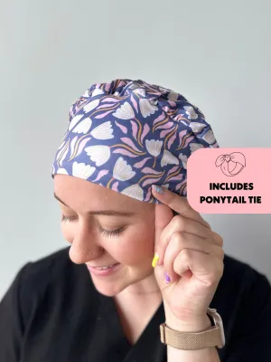 DuoStyle Scrub Hat - Tulips