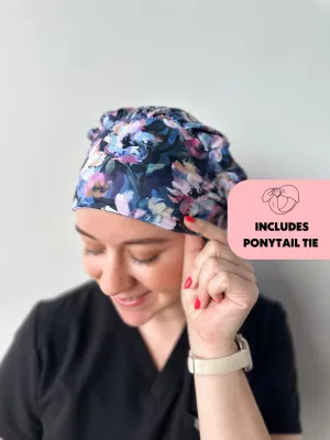 DuoStyle Scrub Hat - Watercolor Floral